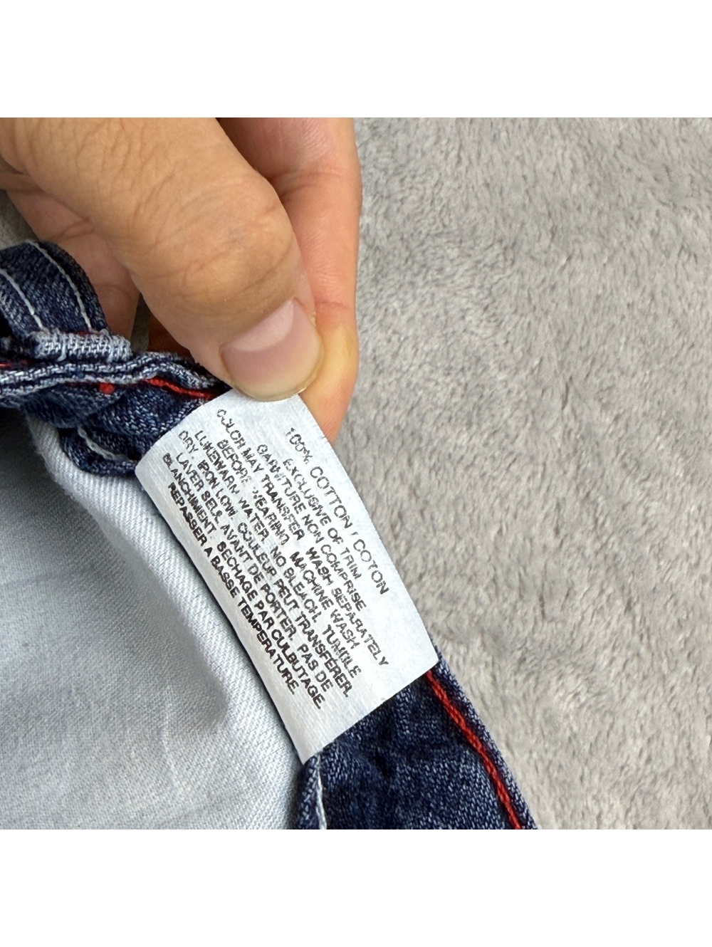 VTG Tommy Hilfiger Denim Skirt Womens 13 Jeans Flag Logo Worker Y2K Canada Made - Picture 4 of 11